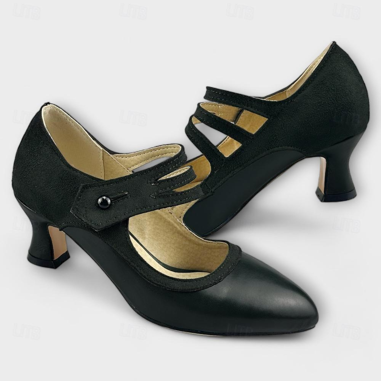 Elegant Black Leather Mary Jane Heels for Oktoberfest and Vintage Parties - Women's Premium Cowhide Dress Shoes 2025 - Image 2