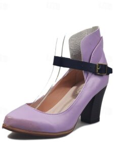 Women's Heels Pumps Clogs Suede Shoes Dress Shoes Strappy Heels Party Outdoor Work Solid Color High Heel Cone Heel Elegant Vintage Fashion Suede Lace-