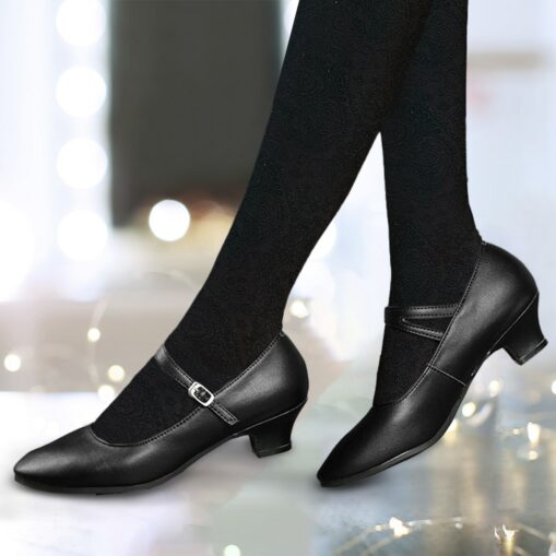 Women's Heels Pumps Slip-Ons Mary Jane Vintage Shoes Comfort Shoes Party Outdoor Daily Kitten Heel Round Toe Elegant Vintage Fashion Leather Cowhide B - Image 3