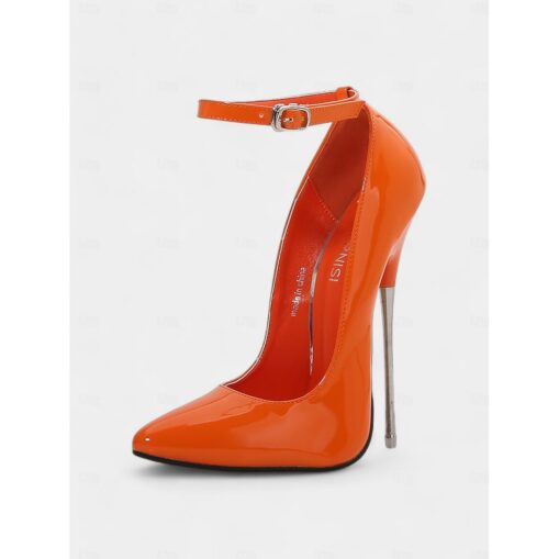 Women's Red Patent Leather Stiletto Heels with Ankle Strap - Sexy and Elegant Perfect for Night Out or Formal Events 2025 - Image 10