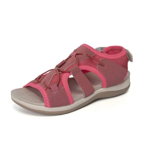 Women's Sandals Flat Sandals Plus Size Outdoor Beach Solid Color Summer Flat Heel Open Toe Casual Minimalism Satin Magic Tape Black White Pink 2025 - Image 2