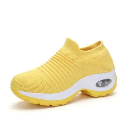 Women's Slip-On Air Cushion Walking Shoes - Breathable Knitted Athletic Sneakers for Comfort and Support, Ideal for Daily Use and Fitness Activities 2 - Image 11