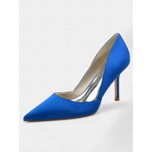 Women's Satin Pointed-Toe Stiletto Heels - Elegant High Heels for Evening Events, Parties, and Weddings 2025 - Image 4
