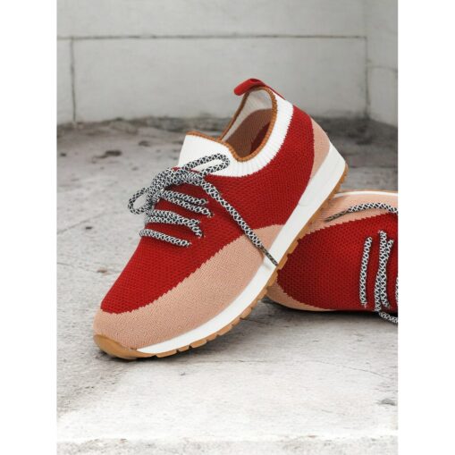 Women's Lightweight Knit Casual Sneakers – Breathable Lace-Up Athletic Shoes for Walking, Running, and Everyday Wear 2025 - Image 2
