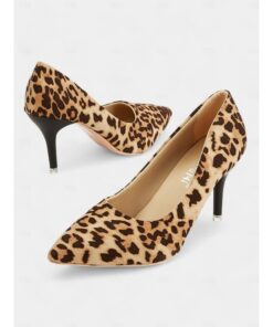 Women's Leopard Print Pointed-Toe High Heels with Stiletto Heel – Stylish Animal Print Pumps for Parties and Office Wear 2025