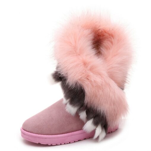 Women's Faux Fur Winter Boots with Fluffy Trim - Cozy and Stylish Cold Weather Footwear 2025 - Image 3