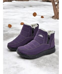 Women's Waterproof Winter Ankle Boots with Faux Fur Lining – Insulated Snow Boots for Cold Weather and Outdoor Activities 2025