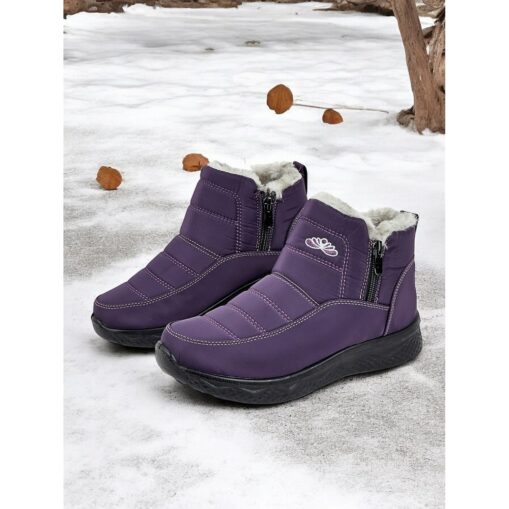 Women's Waterproof Winter Ankle Boots with Faux Fur Lining – Insulated Snow Boots for Cold Weather and Outdoor Activities 2025