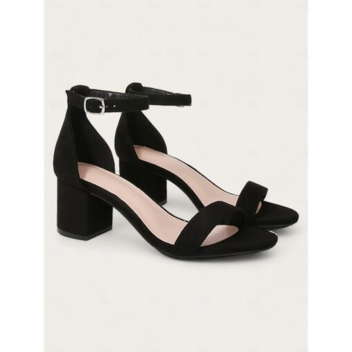 Women's Elegant Nude Ankle Strap Heeled Sandals for Dress Occasions 2025 - Image 3