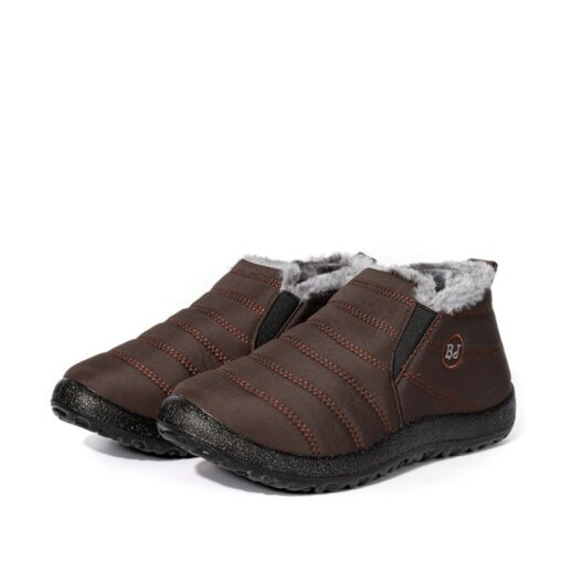 Men's Women's Waterproof Winter Ankle Boots - Warm Fur Lined Slip-On Shoes for Outdoor Activities 2025 - Image 8