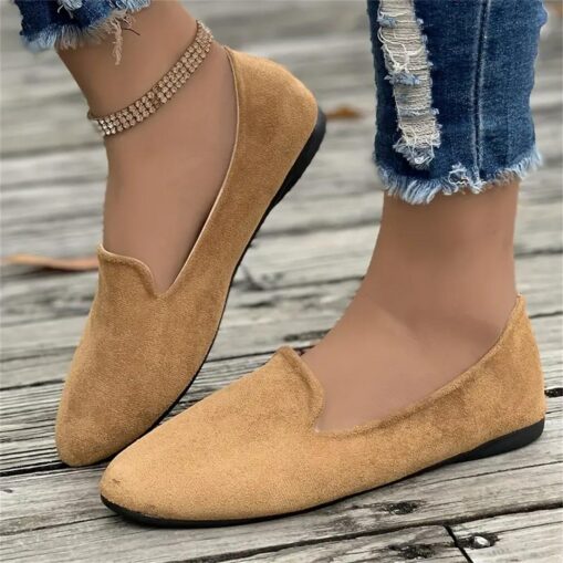 Women's Yellow Suede Slip-On Loafers - Comfortable Casual Flats for Everyday Wear 2025 - Image 7