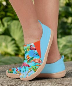Women's Flamingo Print Slip-On Shoes – Colorful and Lightweight Casual Loafers for Summer, Travel and Beach Outings 2025