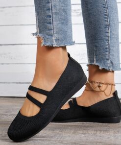 Women's Flats Plus Size Comfort Shoes Daily Solid Color Summer Flat Heel Round Toe Casual Comfort Minimalism Walking Mesh Loafer Black Burgundy Dark B