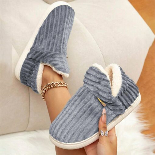 Women's Pink Plush Indoor Slippers with Fleece Lining – Cozy Non-Slip Winter House Shoes for Home Comfort 2025 - Image 4