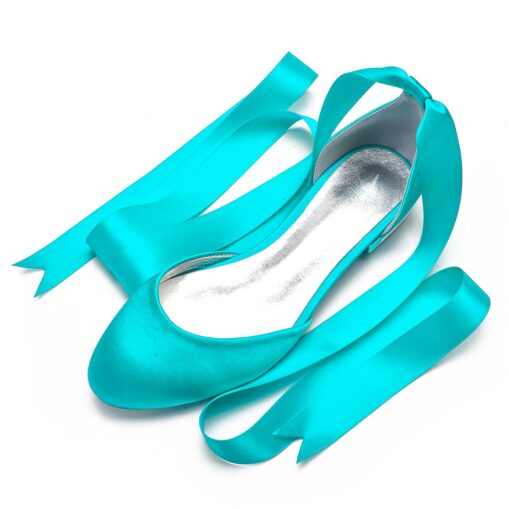 Women's Green Satin Ballet Flats with Long Ribbon Ties, Elegant and Comfortable Shoes for Weddings and Special Occasions 2025 - Image 17