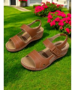 Women's Sandals Platform Sandals Comfort Shoes Daily Travel Mother's Day Contrast Color Wedge Round Toe Open Toe Vacation Casual Minimalism Faux Leath