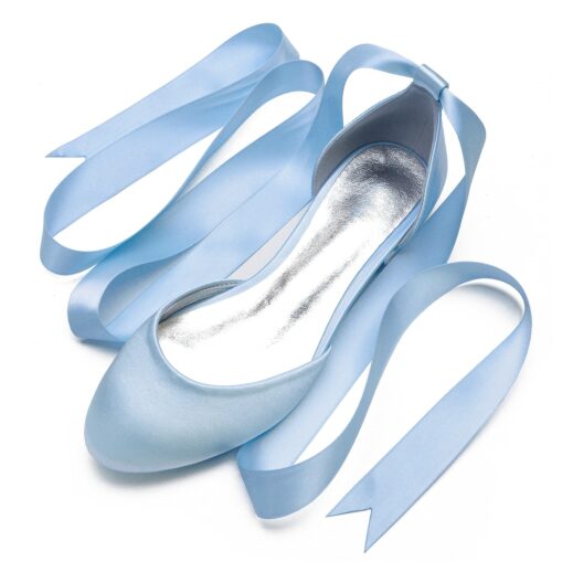 Women's Green Satin Ballet Flats with Long Ribbon Ties, Elegant and Comfortable Shoes for Weddings and Special Occasions 2025 - Image 16