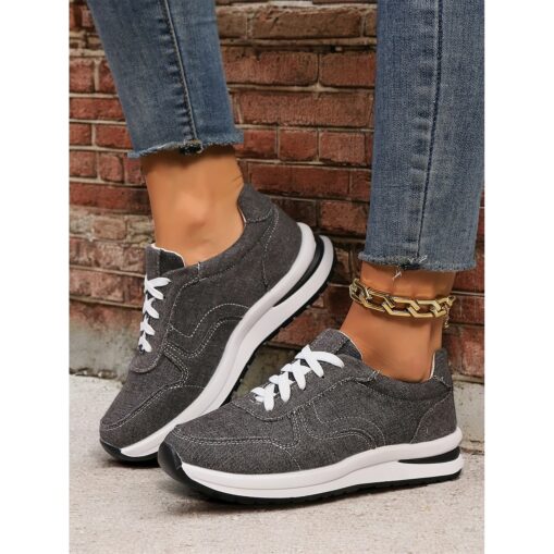 Women's Stylish Denim Sneakers with White Sole | Perfect for Casual and Everyday Wear 2025 - Image 2