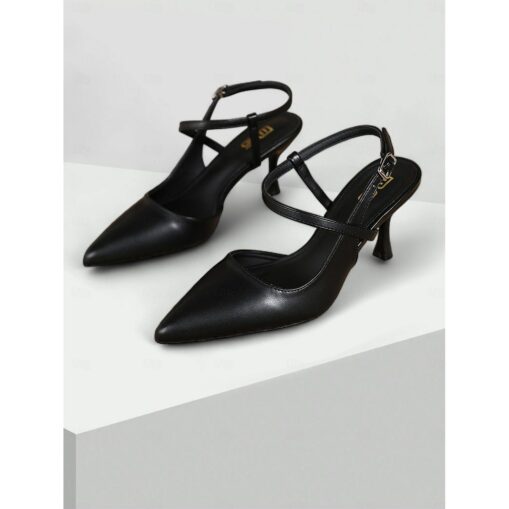 Women's Elegant Nude Kitten Heel Slingback Pumps – Pointed Toe Comfortable Dress Shoes 2025 - Image 2