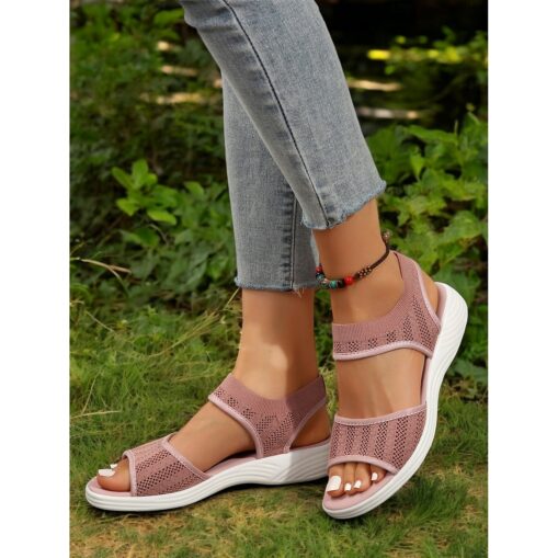 Breathable Pink Slip On Sport Sandals for Women - Comfortable & Stylish Everyday Shoes 2025