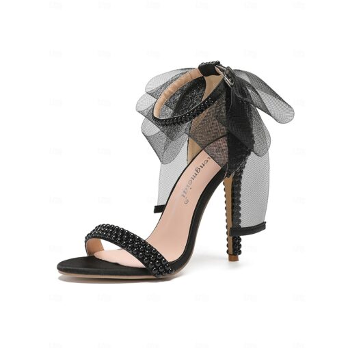 Women's Wedding Shoes Elegant Pearl-Embellished High Heel Sandals – Perfect for Wedding and Formal Events 2025 - Image 5