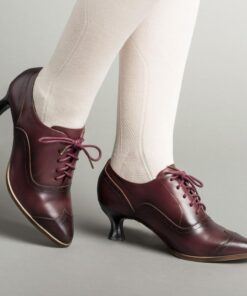 Women's Pumps Sandals Oxfords Brogue Plus Size Vintage Shoes Party Daily Cut-out Kitten Heel Elegant Vintage Fashion Faux Leather Dark Red Black White