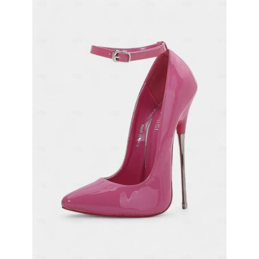 Women's Red Patent Leather Stiletto Heels with Ankle Strap - Sexy and Elegant Perfect for Night Out or Formal Events 2025 - Image 5