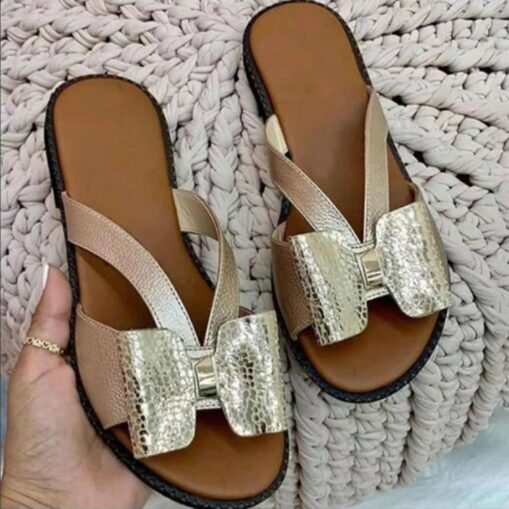 Women's Colorful Bow Accent Sandals – Comfortable Open-Toe Summer Shoes for Casual Wear 2025 - Image 3