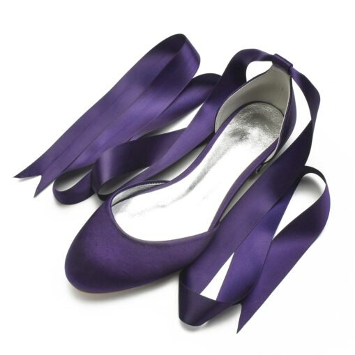 Women's Green Satin Ballet Flats with Long Ribbon Ties, Elegant and Comfortable Shoes for Weddings and Special Occasions 2025 - Image 6
