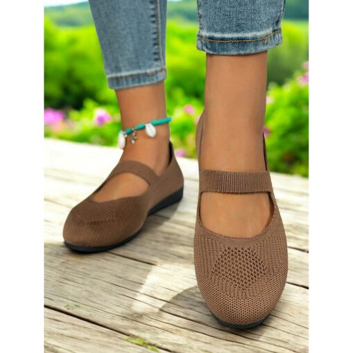 Mary Jane Slip-On Flats for Women – Lightweight, Stretchy Fly-knit and Comfort Fit, Perfect for Daily Wear and Outdoor Activities 2025 - Image 5