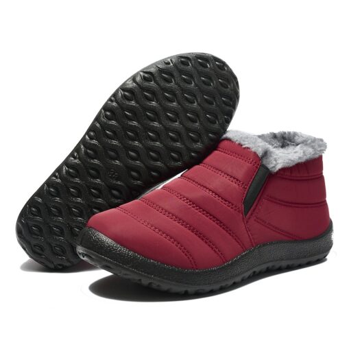 Men's Women's Waterproof Winter Ankle Boots - Warm Fur Lined Slip-On Shoes for Outdoor Activities 2025 - Image 6