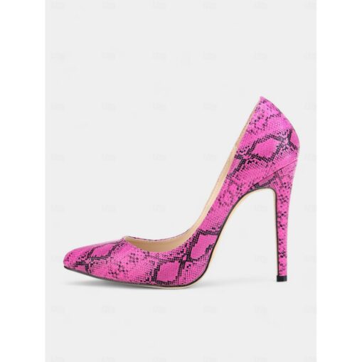 Women's Red Snakeskin Pumps with Pointed Toe and Sexy Stiletto Heels - Perfect for Parties and Special Occasions 2025 - Image 4