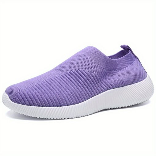 Women's Lightweight Black Slip-On Sneakers - Breathable Mesh Fabric, Comfortable All-Day Wear, Ideal for Work and Casual Outings 2025 - Image 6