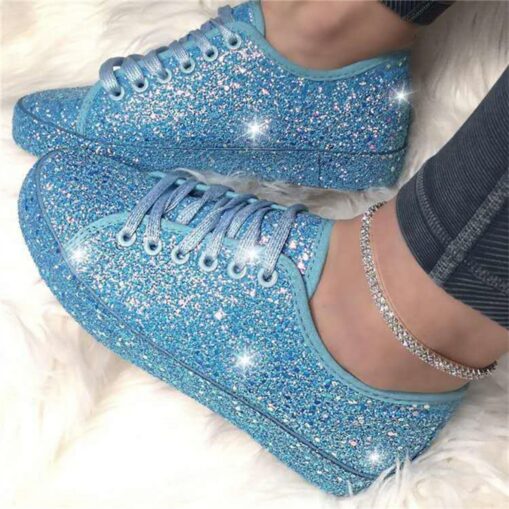 Women's Sparkly Glitter Sneakers – Comfortable Fashion Trainers for Party and Casual Wear 2025 - Image 4