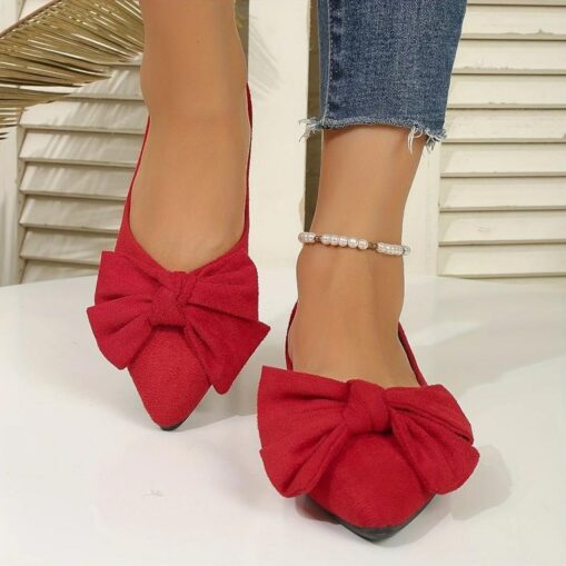 Women's Elegant Bowknot Pointed Toe Flats – Stylish Slip-On Loafers for Casual, Office, and Party Wear 2025 - Image 3