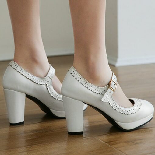 Women's Heels Pumps Snow Boots Plus Size Heel Boots Party Daily Solid Color Winter Stiletto Heel Round Toe Fashion Sexy Casual Faux Leather Loafer Buc - Image 5