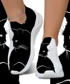 Women's Sneakers Slip-Ons Print Shoes Animal Print Plus Size Outdoor Daily Color Block Cat Summer Winter Flat Heel Round Toe Closed Toe Fashion Cute C