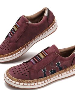 Women's Slip-Ons Plus Size Slip-on Sneakers Outdoor Daily Cartoon Color Block Summer Flat Heel Round Toe Classic Casual Walking Faux Leather Loafer Da