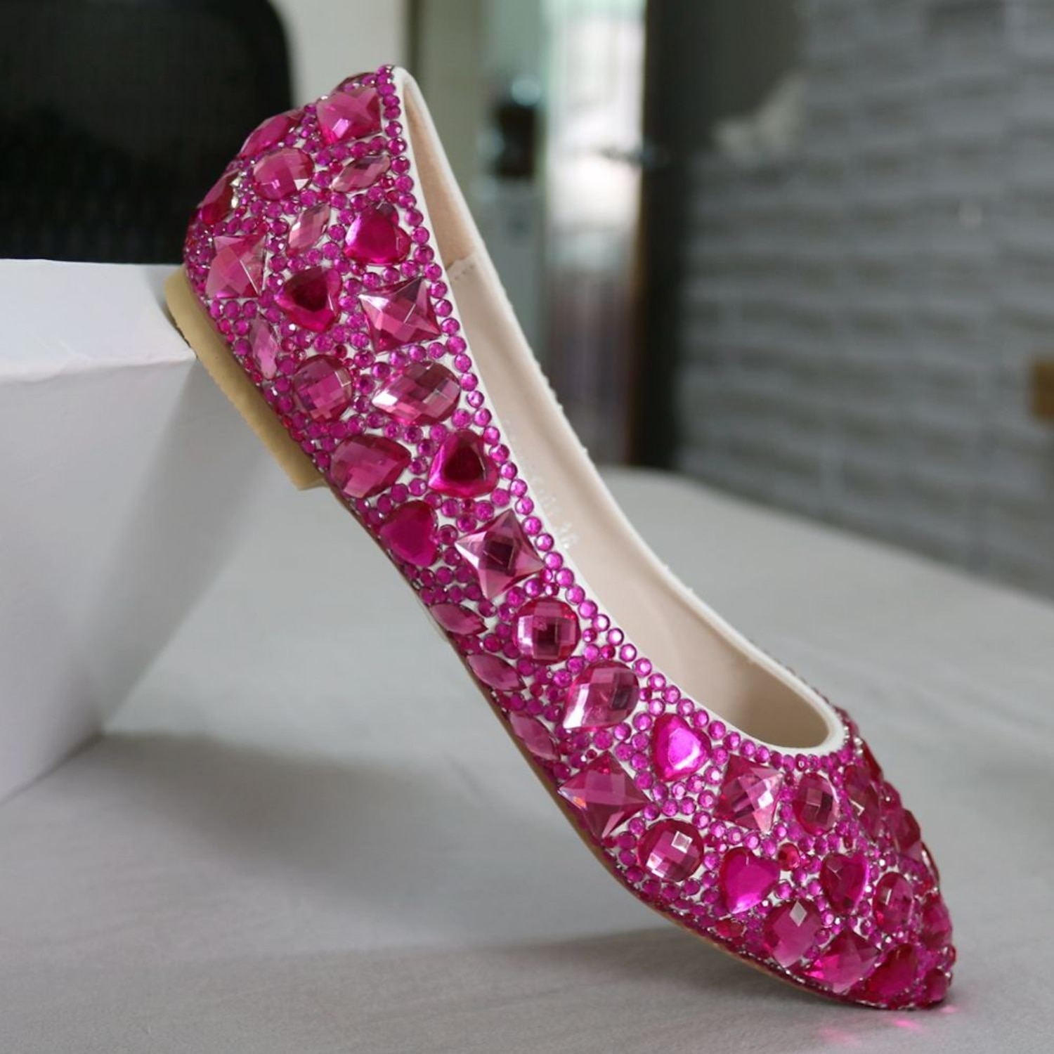 Women's Multi-Color Rhinestone Flat Shoes – Sparkling Pointed-Toe Flats for Weddings, Parties, or Evening Events 2025 - Image 9