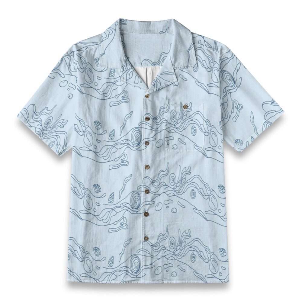 Aqua Tidescape Flow Ocean Island Shirt