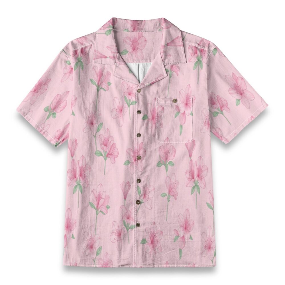 Dianthus Pink Bloom Floral Aloha Shirt